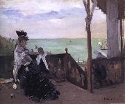 Berthe Morisot In a Villa at the Seaside painting